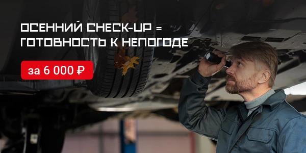 ОСЕННИЙ CHECK-UP = ГОТОВНОСТЬ К НЕПОГОДЕ за 6 000 рублей