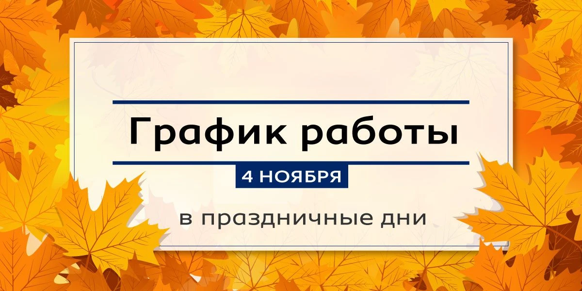 Поздравляем с Днем народного единства! График работы в праздничный день.