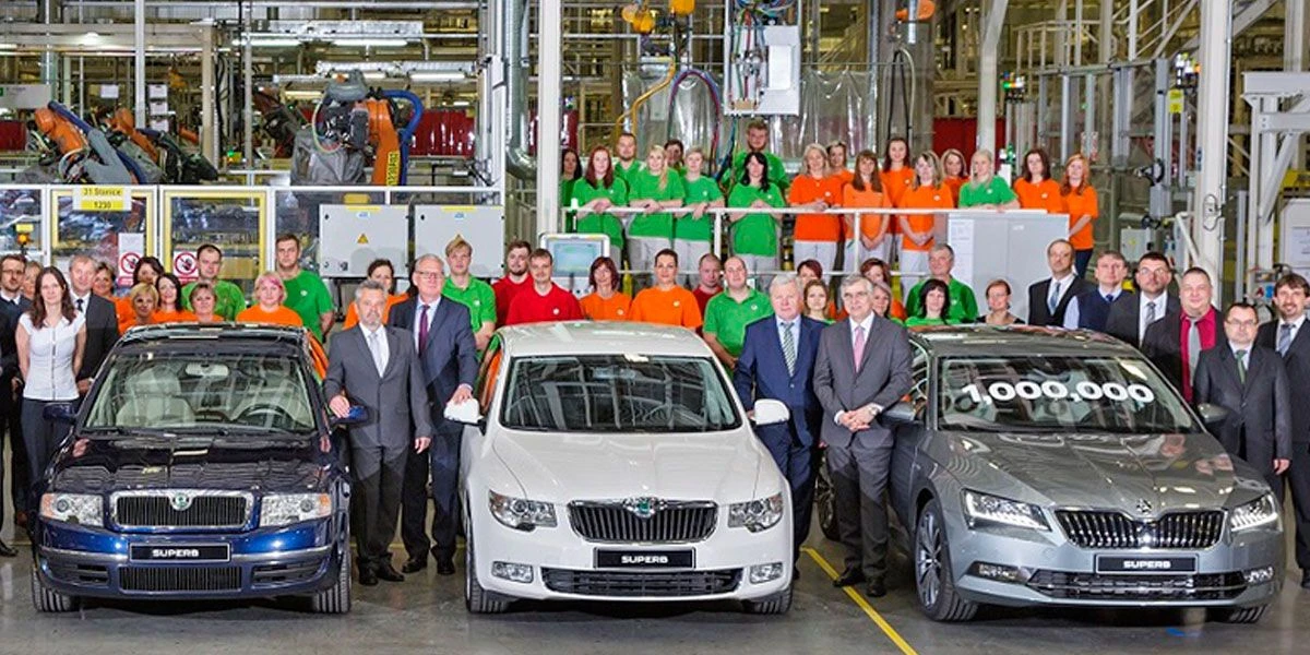 Важная веха в истории марки ŠKODA: выпущен миллионный автомобиль ŠKODA SUPERB