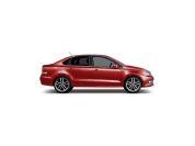Volkswagen Polo, комбинированный, красный wild cherry, металлик / черный deep black, перламутр