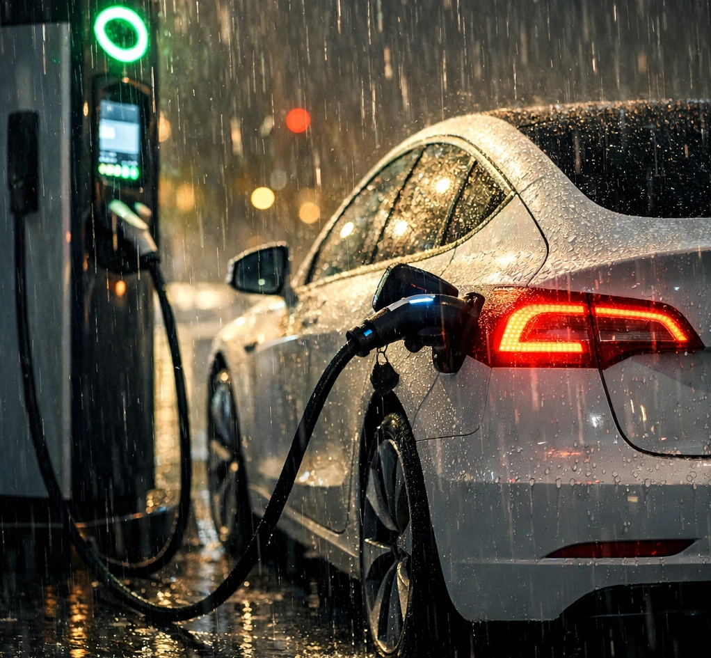 Безопасно ли заряжать электромобили в дождь и снегопад?
