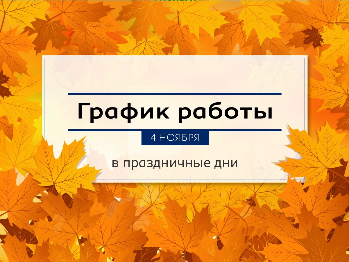 Поздравляем с Днем народного единства! График работы в праздничный день
