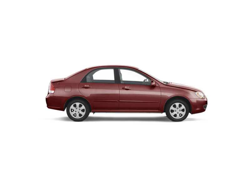Kia Spectra, не металлик, вишневый металлик
