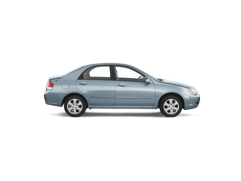 Kia Spectra, металлик, серебристо-голубой