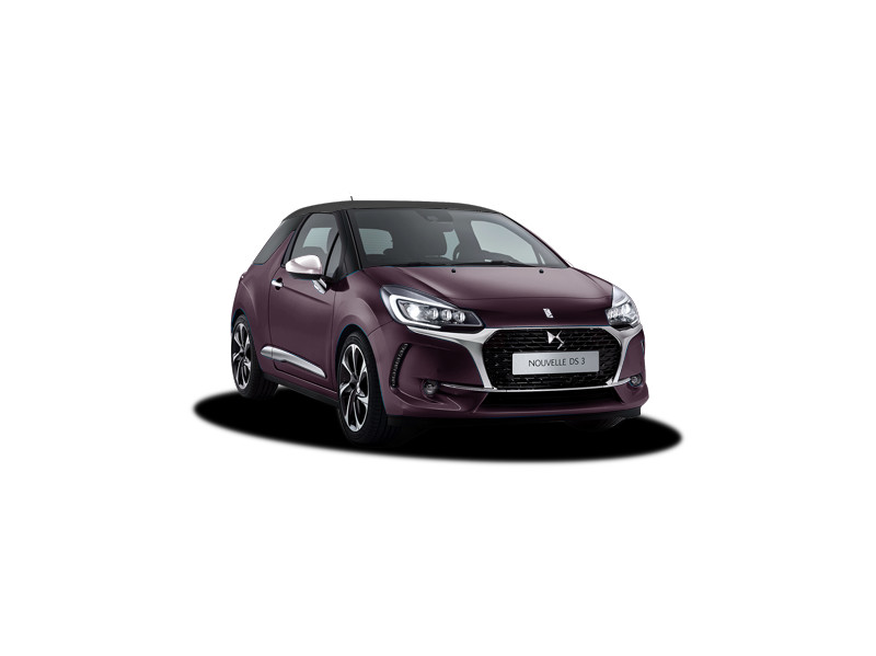 Citroen Ds3, комбинированный, фиолетовый whisper + черный noir onyx
