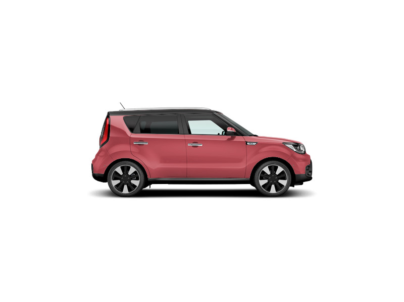 Kia Soul, не металлик, inferno red/красный+black/черный