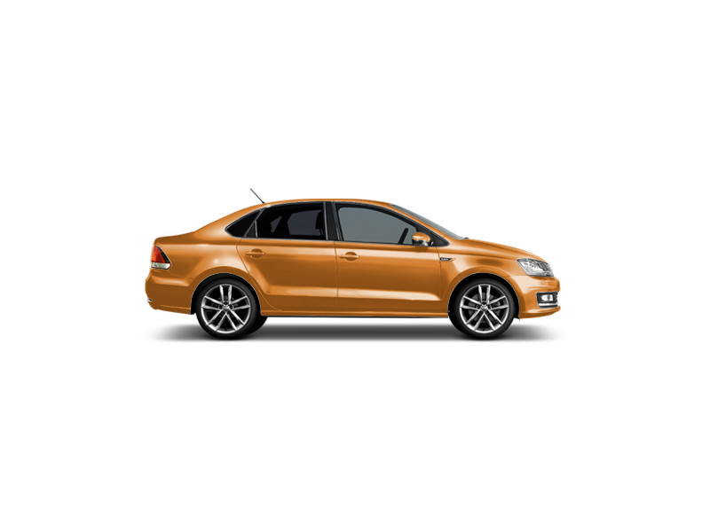 Volkswagen Polo, металлик, оранжевый copper